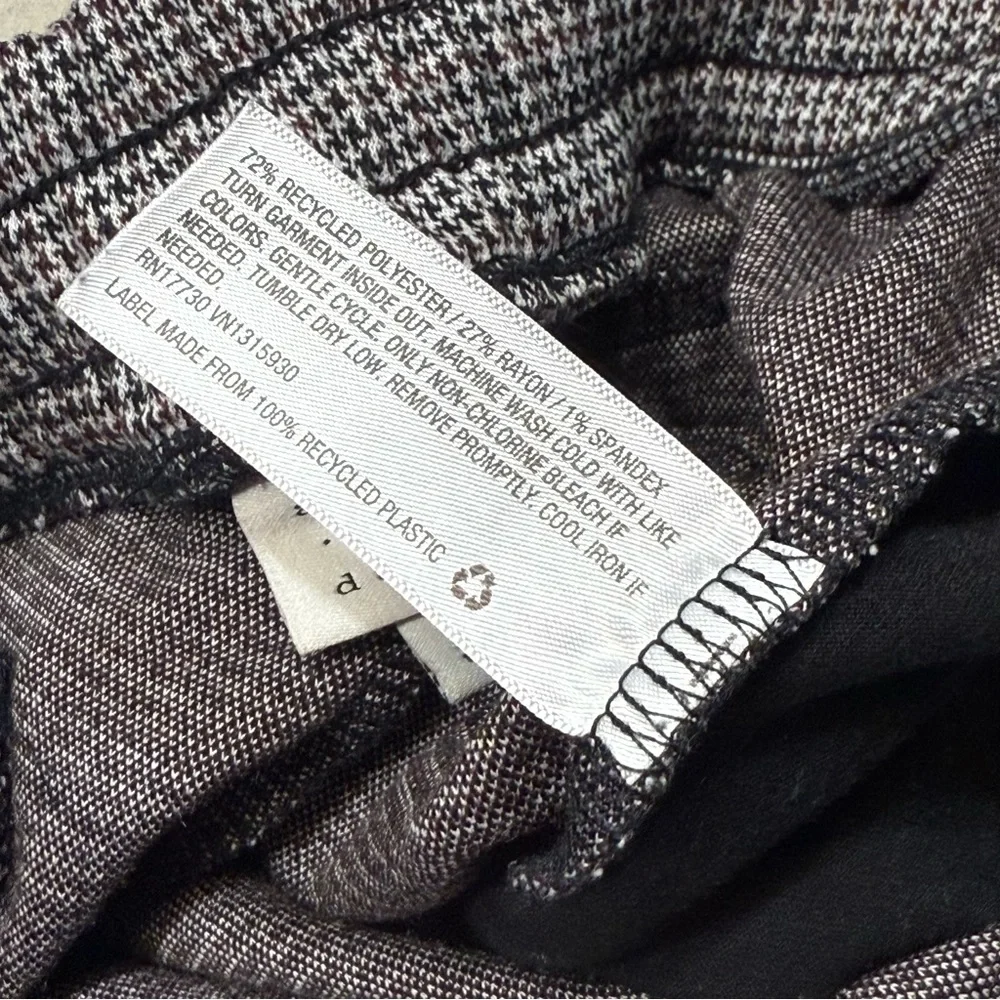 a new day Women’s Gray Patterned Pants - Size Medium- Gray, Black & Burgundy